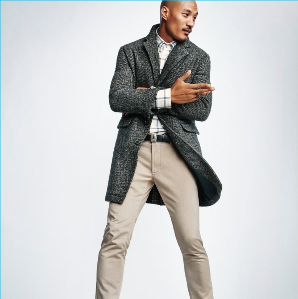 Gap x Steven Alan x GQ Herringbone Overcoat